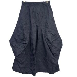 Dress To Kill Womens Pants Black Textured Lagenlook Balloon Barrel Harem